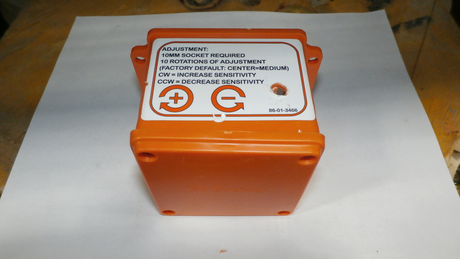 ELECT BOX ASSY, INJ MOLD, ORANGE F/HOPPER SWITCH (SIMILAR TO